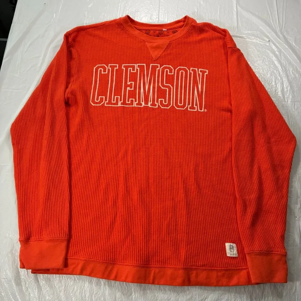 Clemson Tigers PressBox Surf Plus Sweater Orange Size Medium NCAA